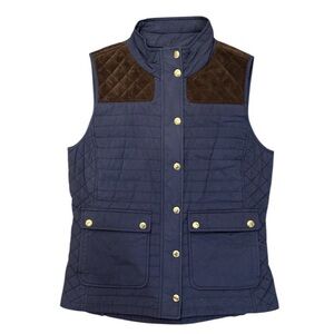 Vineyard Vines Blue and Brown Quilted Vest
